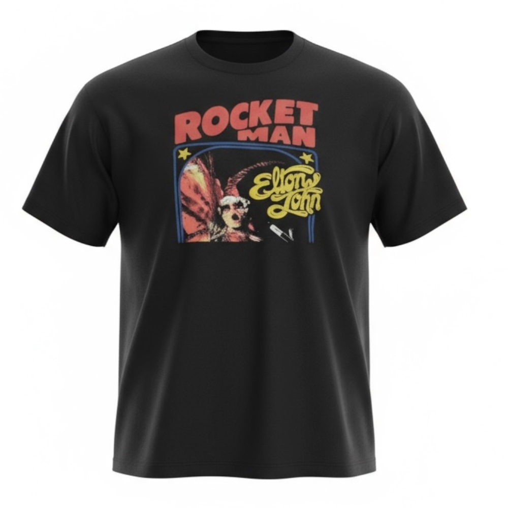 🚀 Elton John Rocket Man‎ Graphic Tee (Size L)